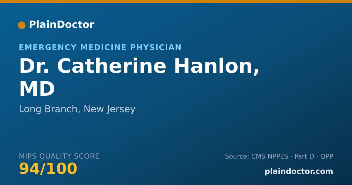 Shareable card for Catherine Hanlon, MD - Emergency Medicine Physician, Long Branch, NJ