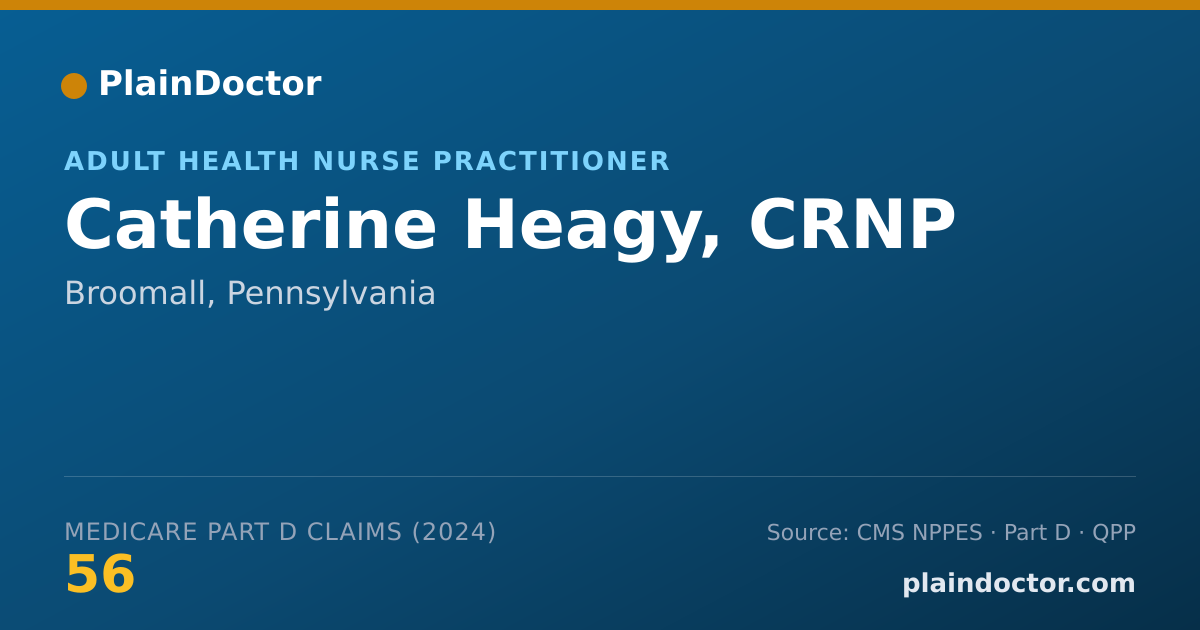 Shareable card for Catherine Heagy, CRNP - Adult Health Nurse Practitioner, Broomall, PA
