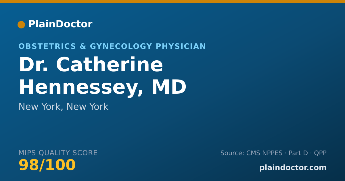 Shareable card for Catherine Hennessey, MD - Obstetrics & Gynecology Physician, New York, NY