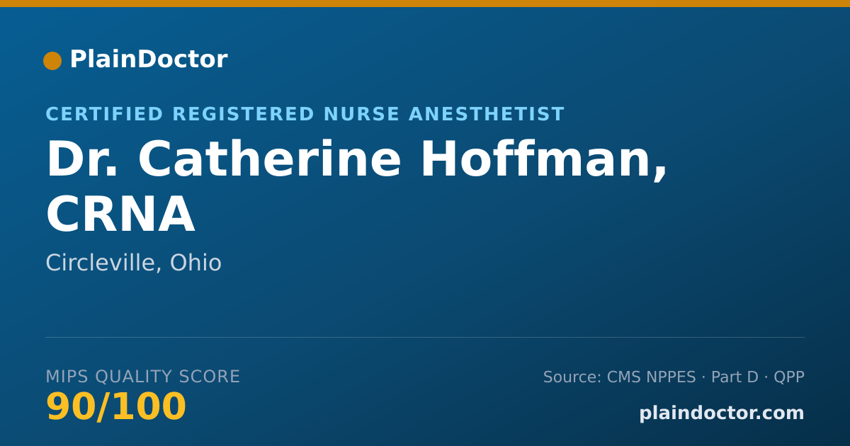 Shareable card for Catherine Hoffman, CRNA - Certified Registered Nurse Anesthetist, Circleville, OH