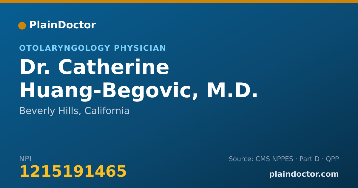 Shareable card for Catherine Huang-Begovic, M.D. - Otolaryngology Physician, Beverly Hills, CA