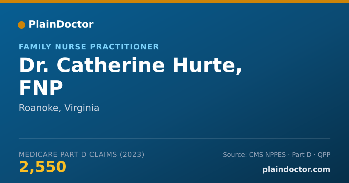 Shareable card for Catherine Hurte, FNP - Family Nurse Practitioner, Roanoke, VA