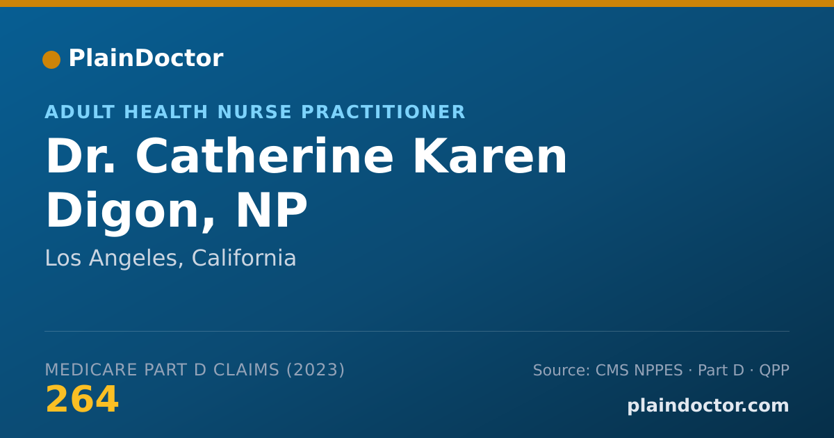 Shareable card for Catherine Karen Digon, NP - Adult Health Nurse Practitioner, Los Angeles, CA