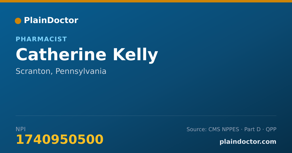 Shareable card for Catherine Kelly - Pharmacist, Scranton, PA