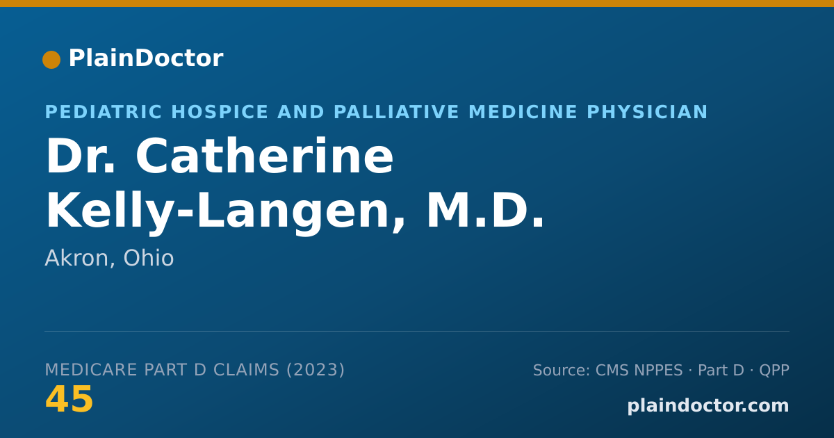 Shareable card for Catherine Kelly-Langen, M.D. - Pediatric Hospice and Palliative Medicine Physician, Akron, OH