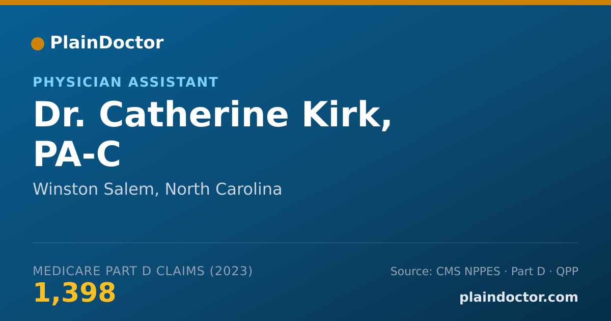 Shareable card for Catherine Kirk, PA-C - Physician Assistant, Winston Salem, NC