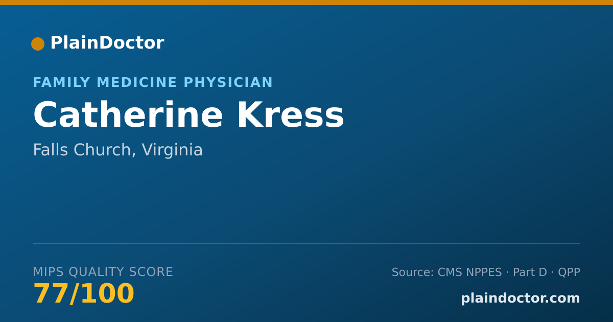 Shareable card for Catherine Kress - Family Medicine Physician, Falls Church, VA
