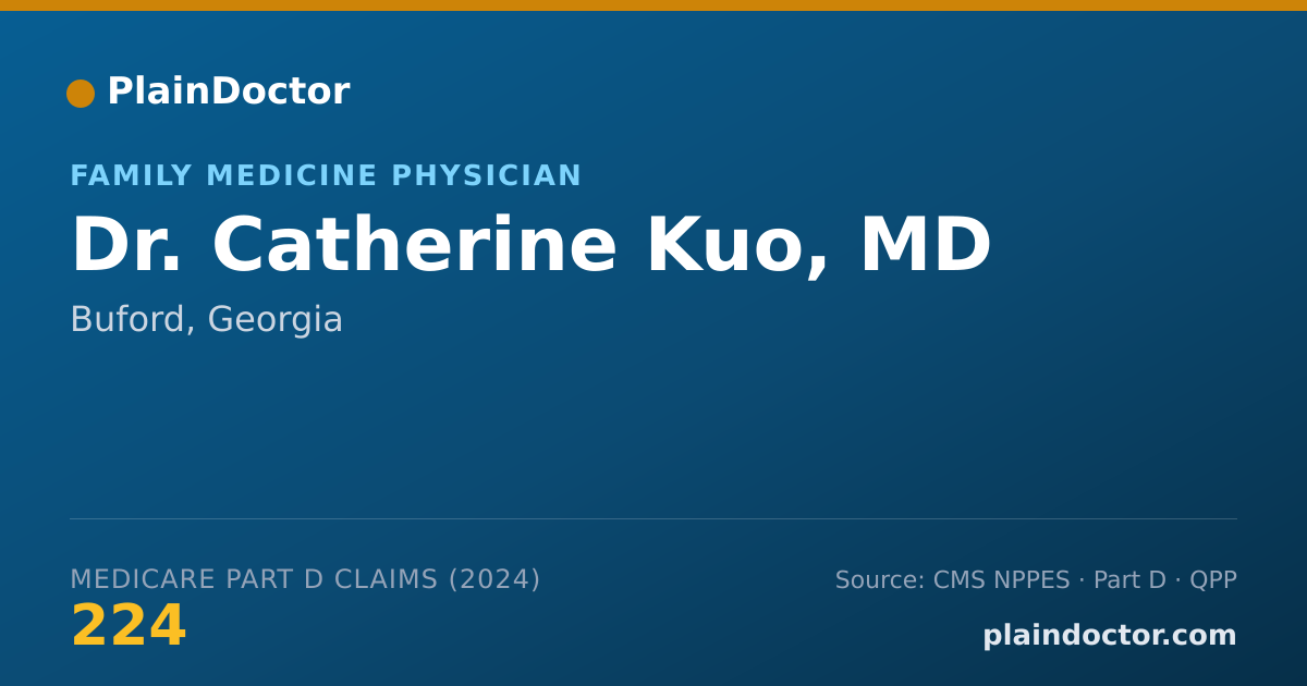 Shareable card for Catherine Kuo, MD - Family Medicine Physician, Buford, GA