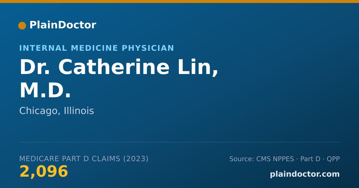 Shareable card for Catherine Lin, M.D. - Internal Medicine Physician, Chicago, IL