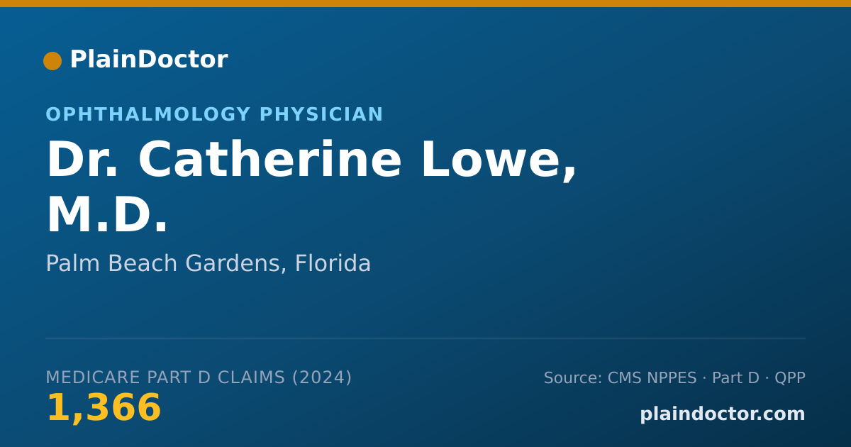 Shareable card for Catherine Lowe, M.D. - Ophthalmology Physician, Palm Beach Gardens, FL