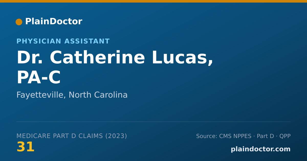 Shareable card for Catherine Lucas, PA-C - Physician Assistant, Fayetteville, NC