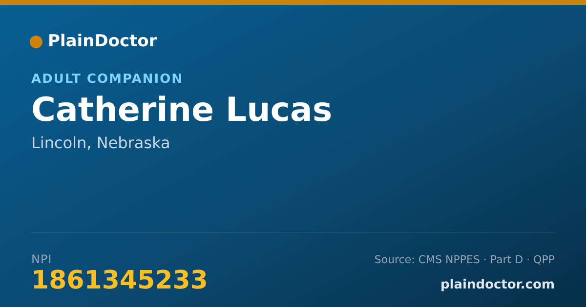 Shareable card for Catherine Lucas - Adult Companion, Lincoln, NE