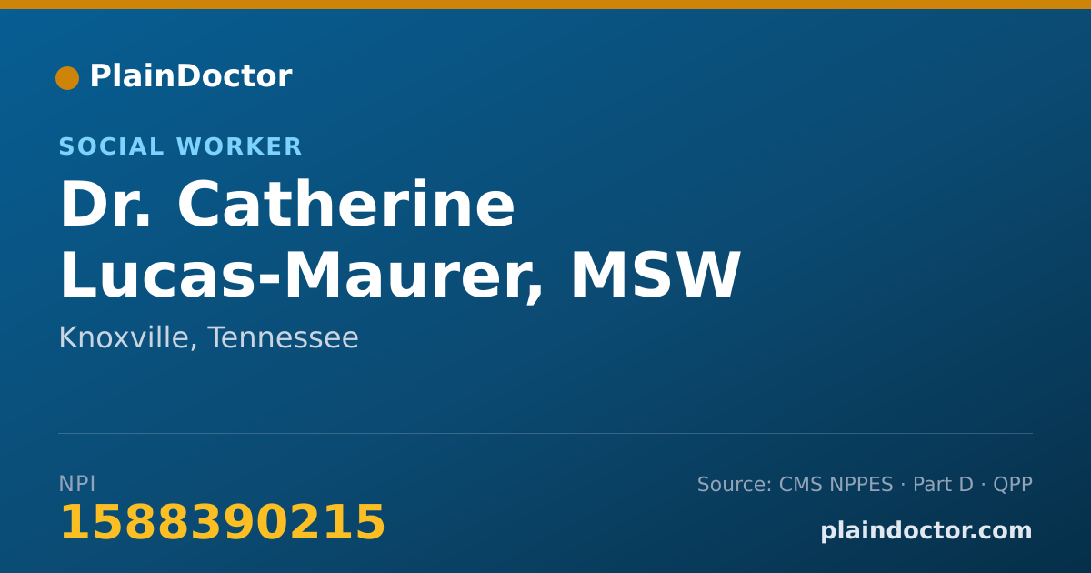 Shareable card for Catherine Lucas-Maurer, MSW - Social Worker, Knoxville, TN
