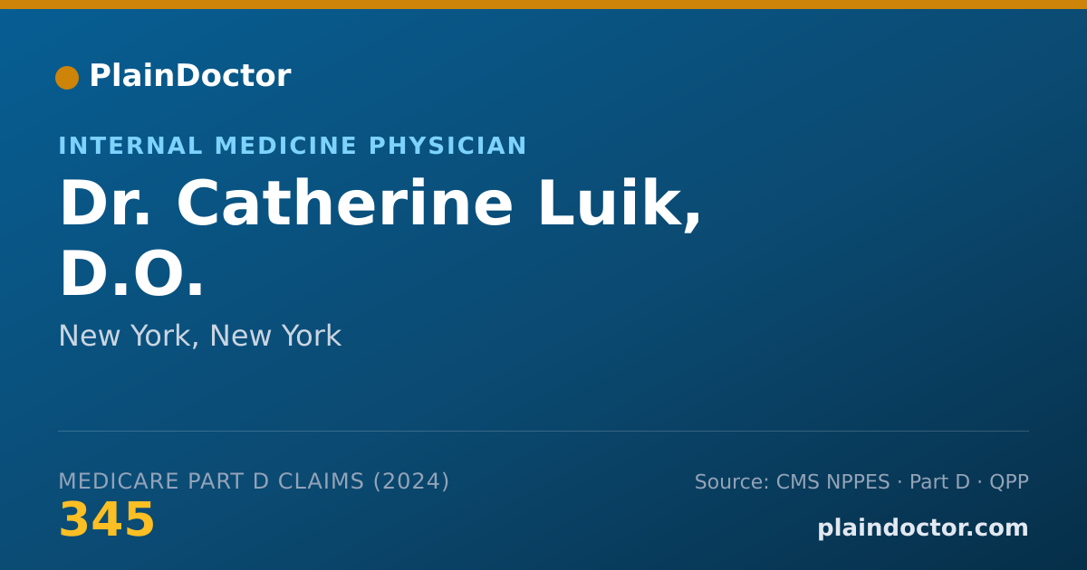 Shareable card for Catherine Luik, D.O. - Internal Medicine Physician, New York, NY