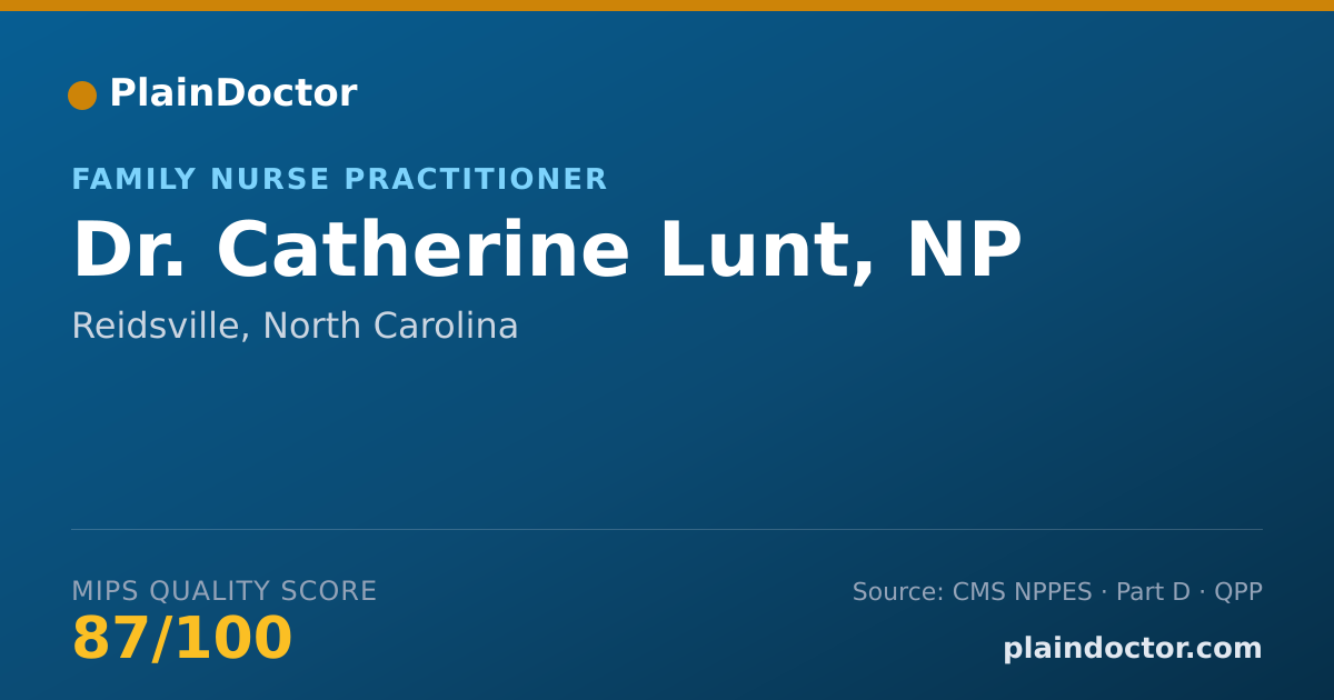 Shareable card for Catherine Lunt, NP - Family Nurse Practitioner, Reidsville, NC