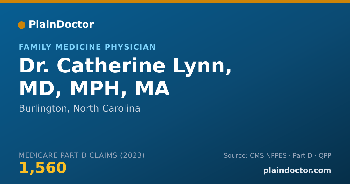 Shareable card for Catherine Lynn, MD, MPH, MA - Family Medicine Physician, Burlington, NC