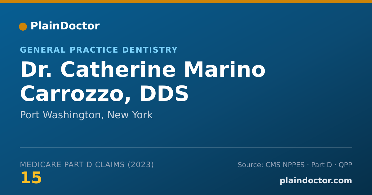 Shareable card for Catherine Marino Carrozzo, DDS - General Practice Dentistry, Port Washington, NY