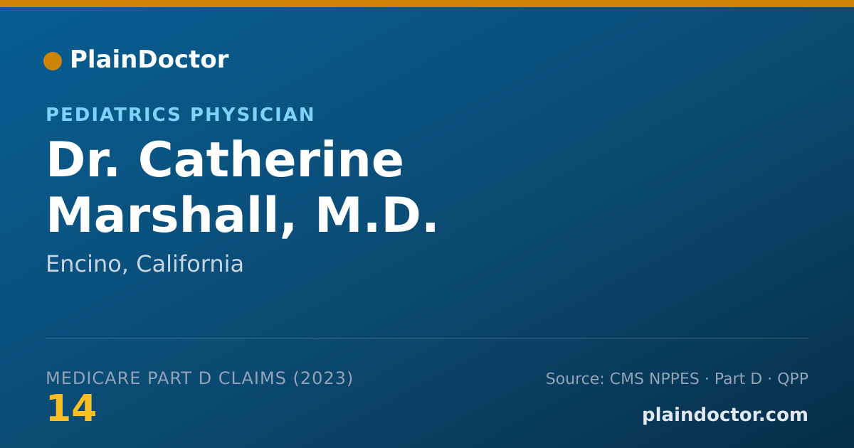 Shareable card for Catherine Marshall, M.D. - Pediatrics Physician, Encino, CA