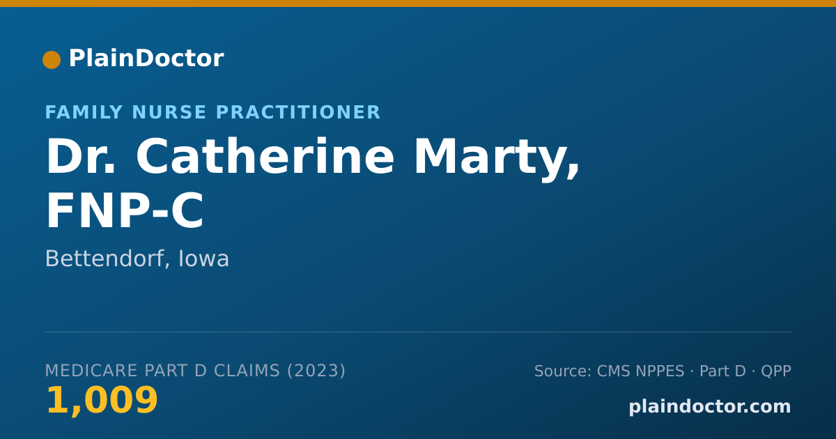 Shareable card for Catherine Marty, FNP-C - Family Nurse Practitioner, Bettendorf, IA