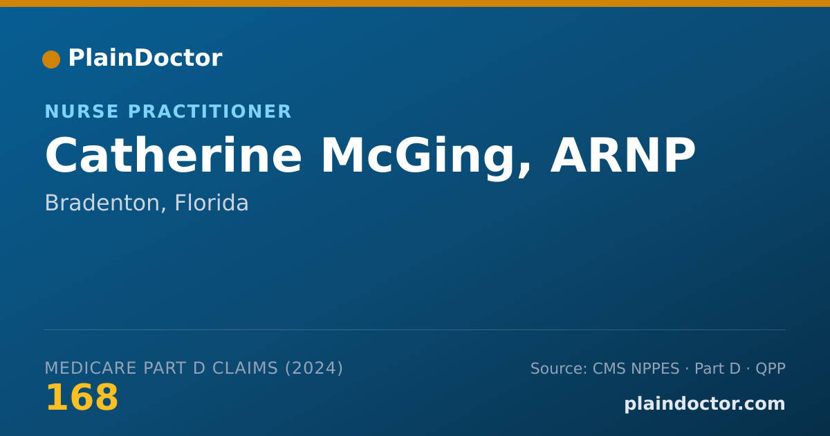 Shareable card for Catherine McGing, ARNP - Nurse Practitioner, Bradenton, FL