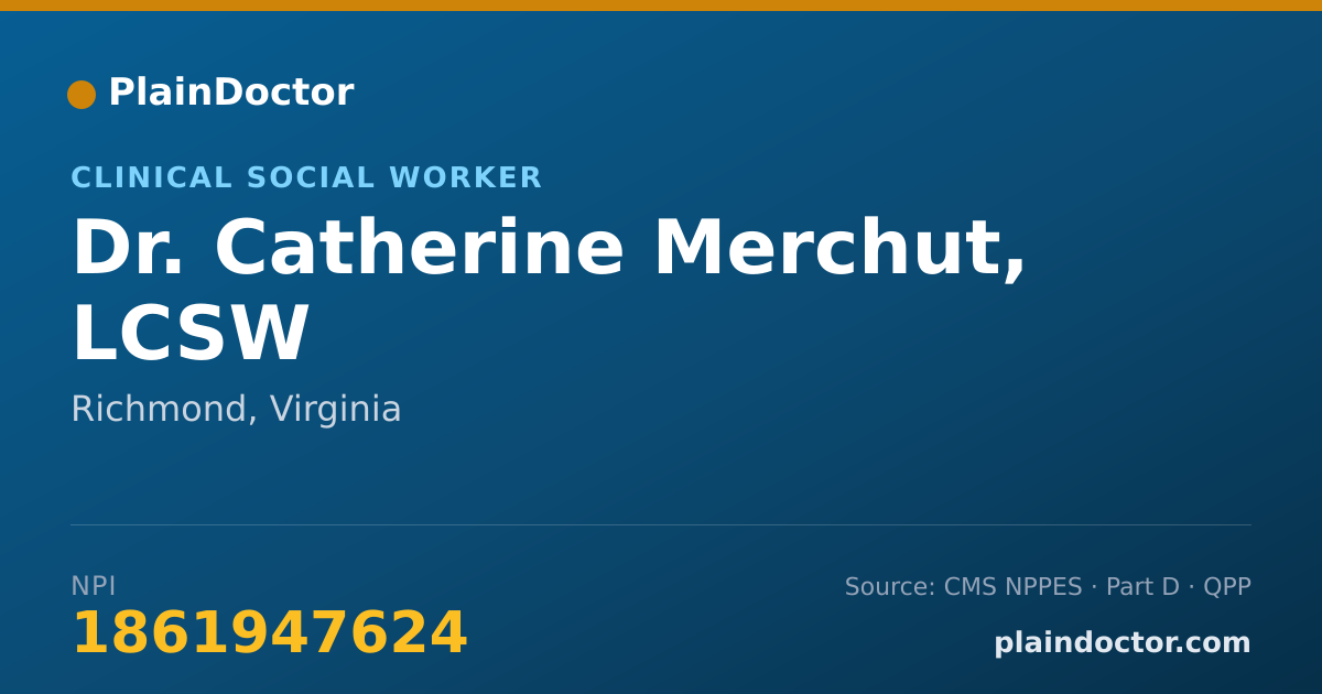 Shareable card for Catherine Merchut, LCSW - Clinical Social Worker, Richmond, VA