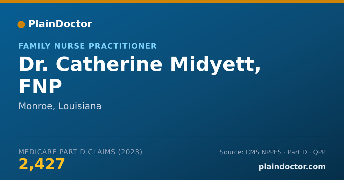 Shareable card for Catherine Midyett, FNP - Family Nurse Practitioner, Monroe, LA