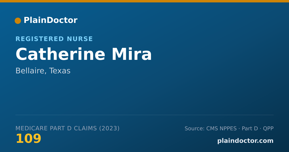 Shareable card for Catherine Mira - Registered Nurse, Bellaire, TX