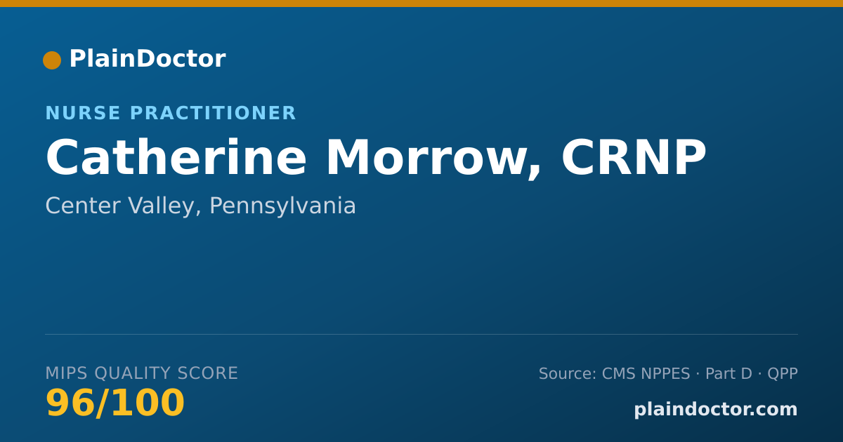 Shareable card for Catherine Morrow, CRNP - Nurse Practitioner, Center Valley, PA
