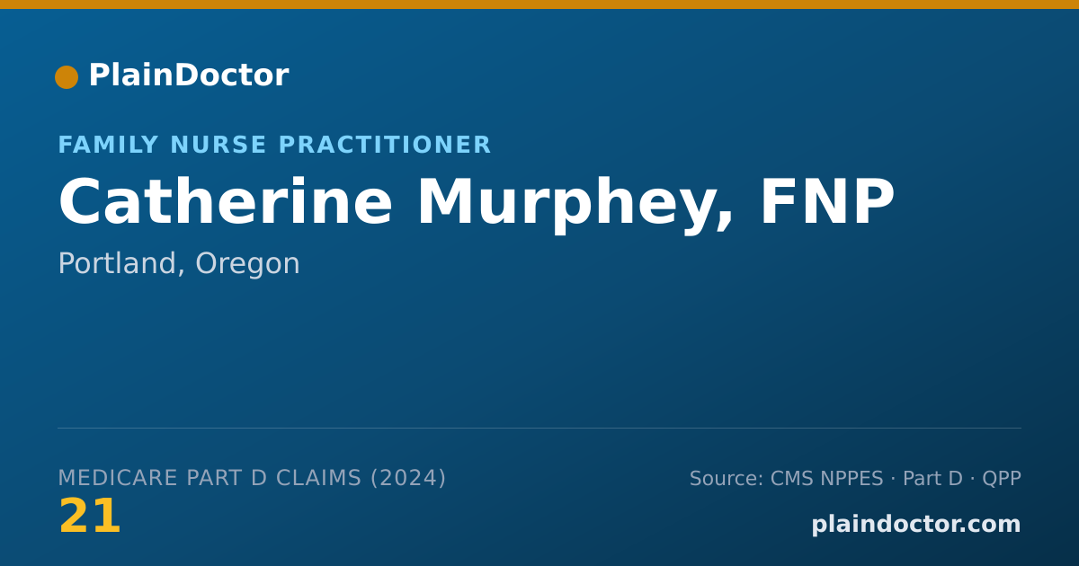 Shareable card for Catherine Murphey, FNP - Family Nurse Practitioner, Portland, OR