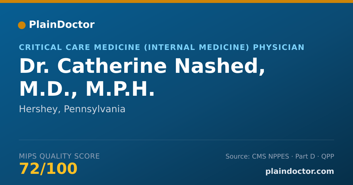 Shareable card for Catherine Nashed, M.D., M.P.H. - Cardiovascular Disease Physician, Hershey, PA