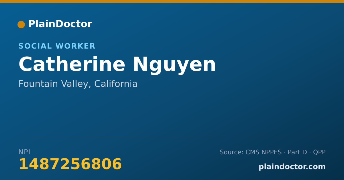 Shareable card for Catherine Nguyen - Social Worker, Fountain Valley, CA