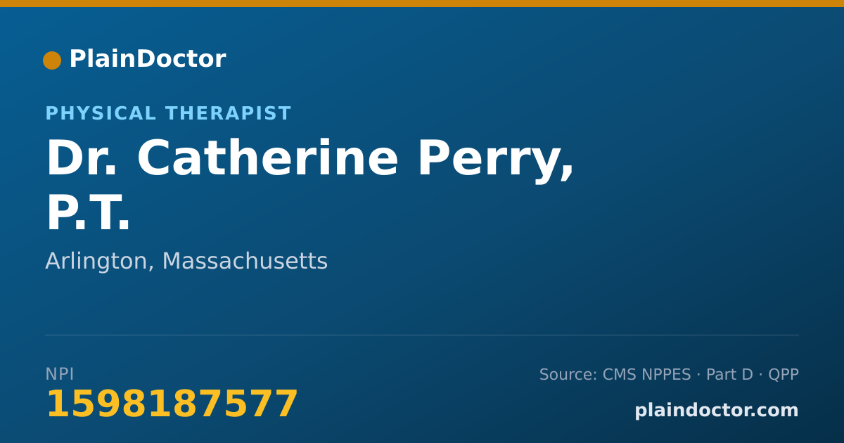 Shareable card for Catherine Perry, P.T. - Physical Therapist, Arlington, MA