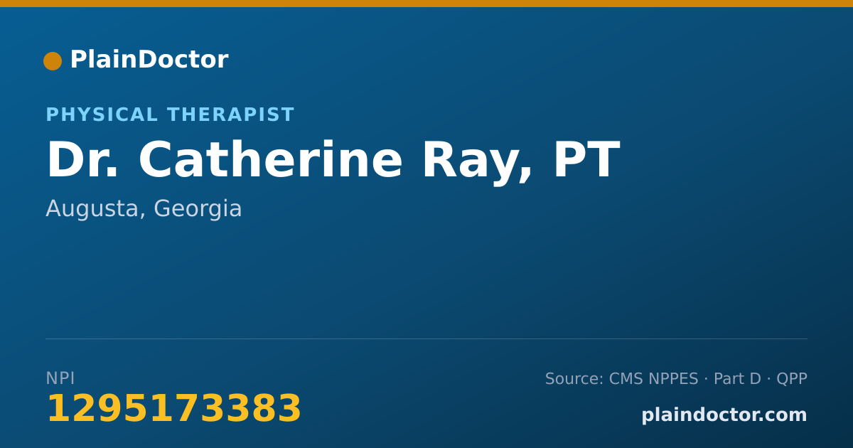 Shareable card for Catherine Ray, PT - Physical Therapist, Augusta, GA