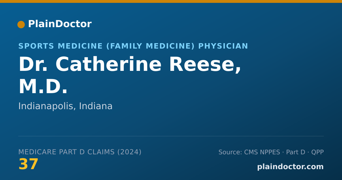 Shareable card for Catherine Reese, M.D. - Family Medicine Physician, Indianapolis, IN