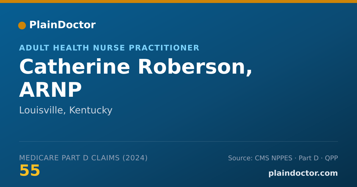 Shareable card for Catherine Roberson, ARNP - Adult Health Nurse Practitioner, Louisville, KY