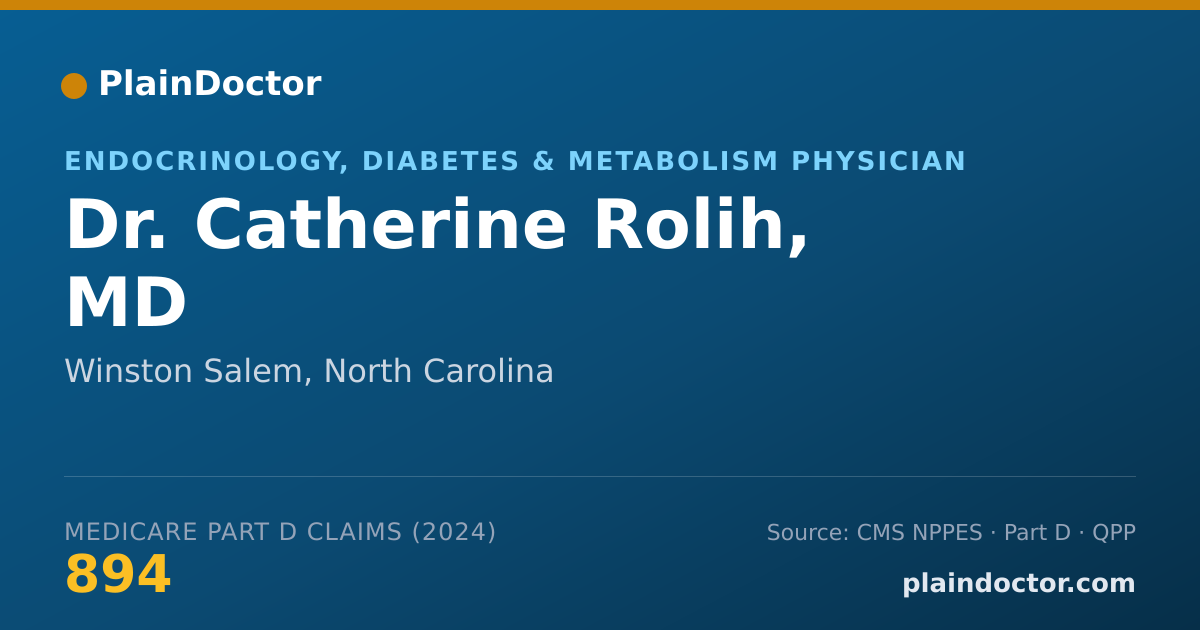 Shareable card for Catherine Rolih, MD - Endocrinology, Diabetes & Metabolism Physician, Winston Salem, NC
