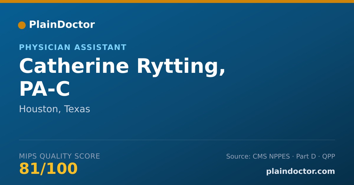 Shareable card for Catherine Rytting, PA-C - Physician Assistant, Houston, TX
