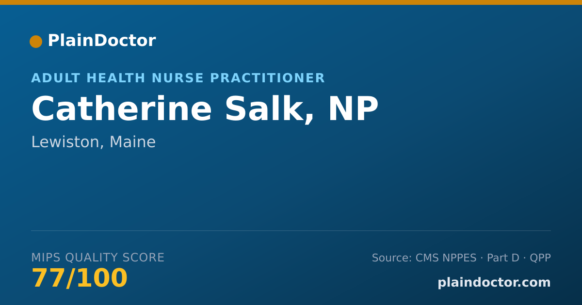 Shareable card for Catherine Salk, NP - Adult Health Nurse Practitioner, Lewiston, ME