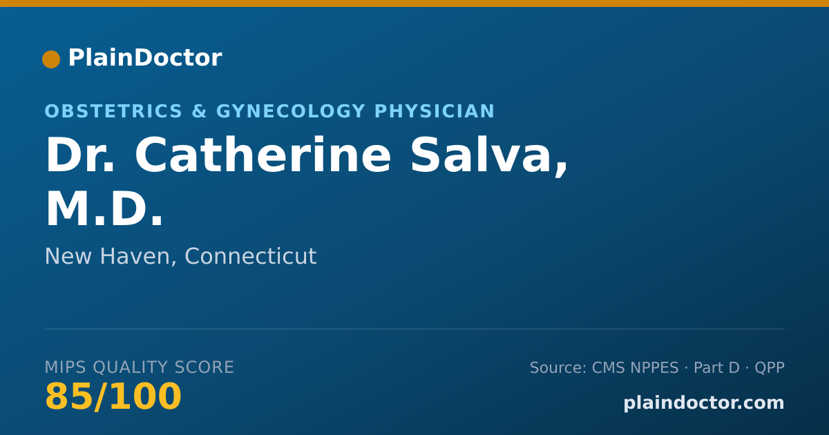 Shareable card for Catherine Salva, M.D. - Obstetrics & Gynecology Physician, New Haven, CT