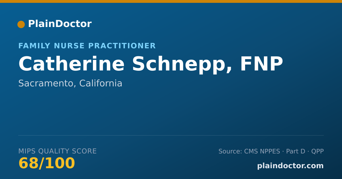 Shareable card for Catherine Schnepp, FNP - Family Nurse Practitioner, Sacramento, CA