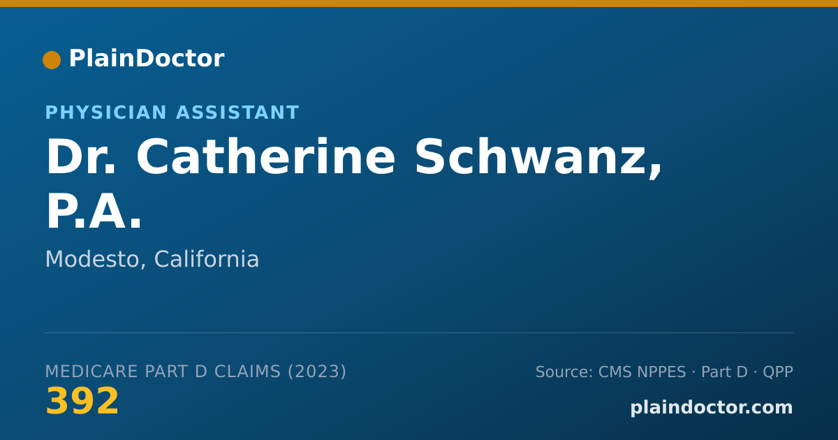 Shareable card for Catherine Schwanz, P.A. - Physician Assistant, Modesto, CA