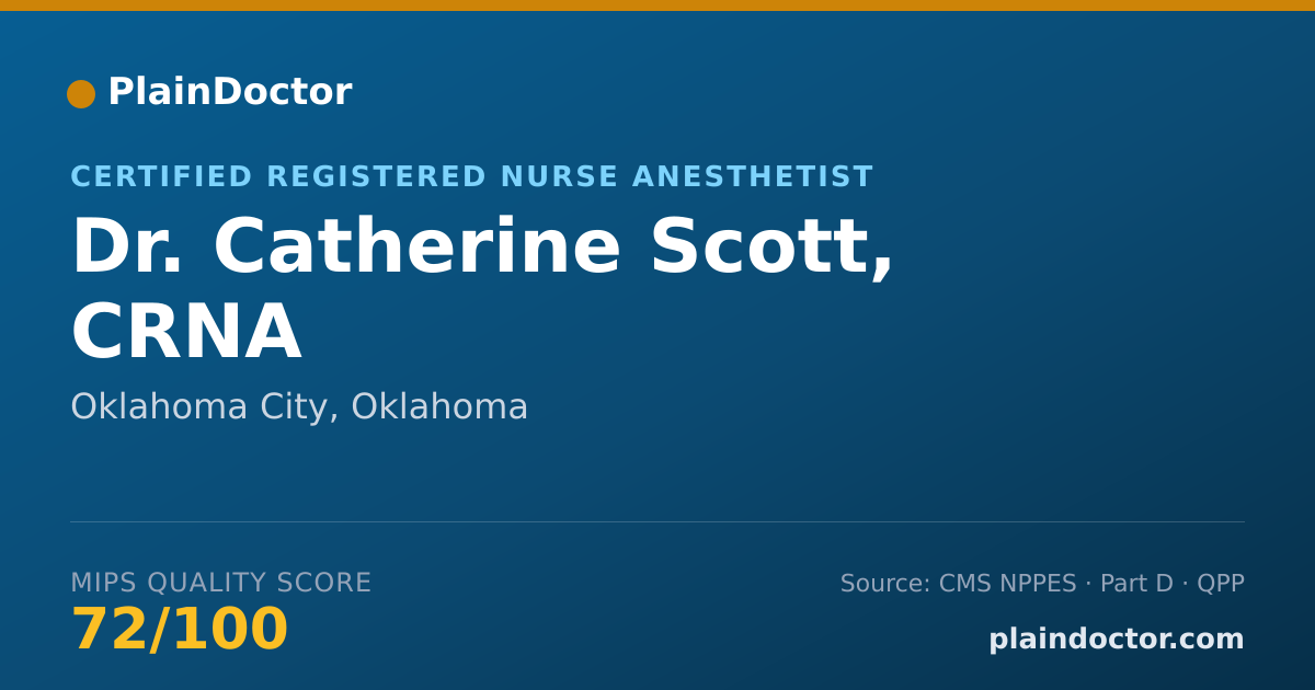 Shareable card for Catherine Scott, CRNA - Certified Registered Nurse Anesthetist, Oklahoma City, OK