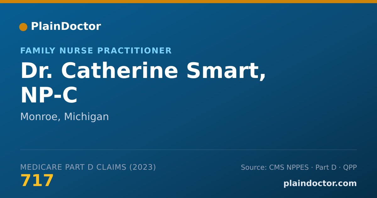 Shareable card for Catherine Smart, NP-C - Family Nurse Practitioner, Monroe, MI