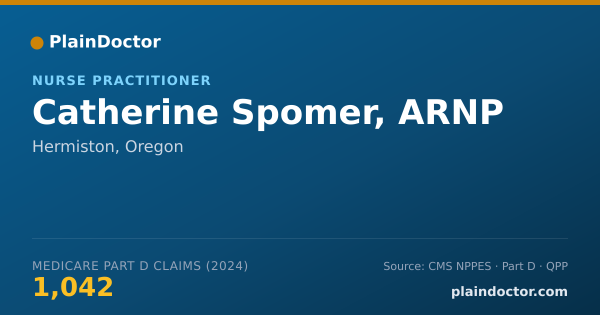 Shareable card for Catherine Spomer, ARNP - Nurse Practitioner, Hermiston, OR