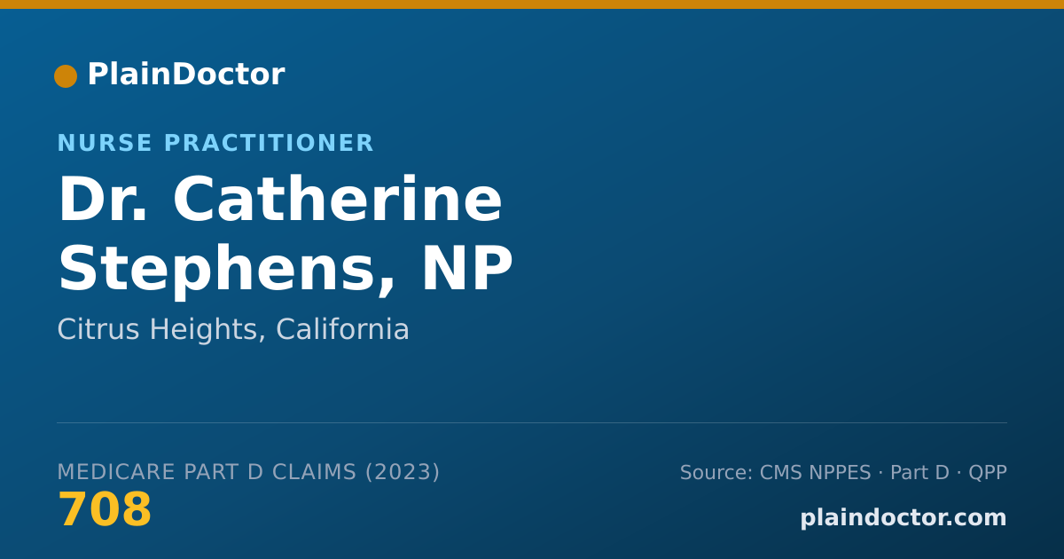 Shareable card for Catherine Stephens, NP - Nurse Practitioner, Citrus Heights, CA