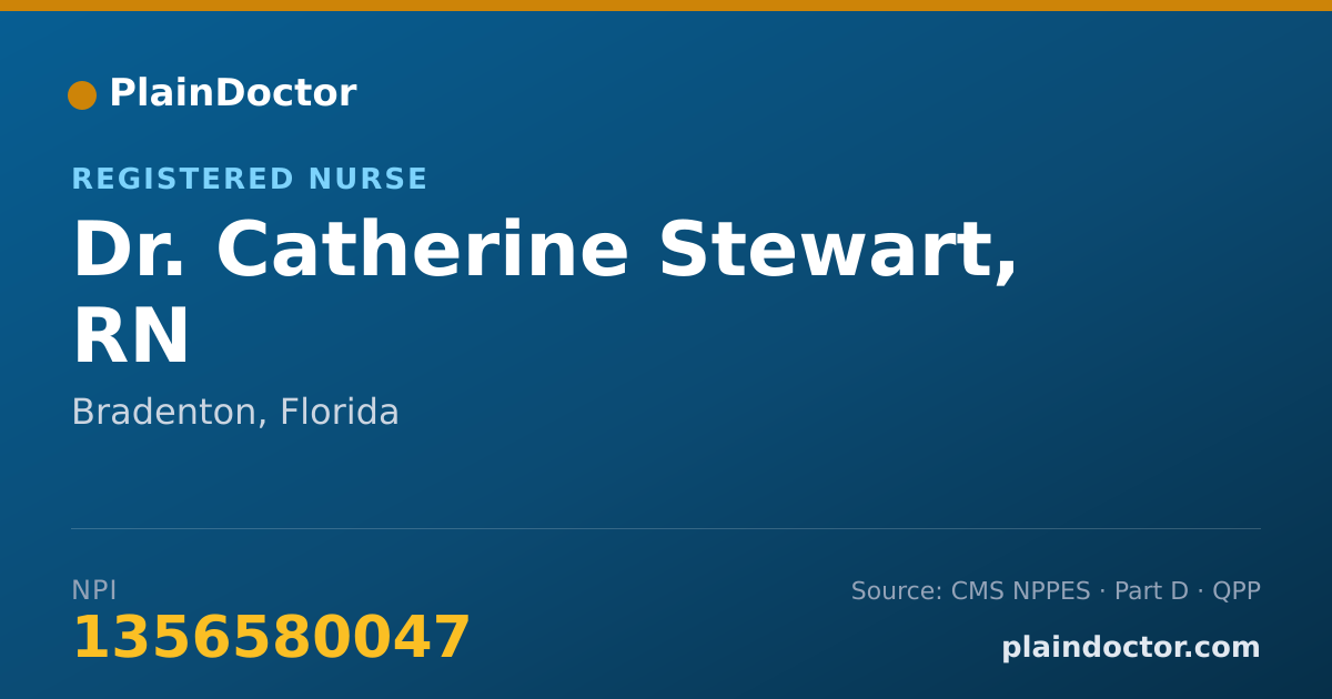 Shareable card for Catherine Stewart, RN - Registered Nurse, Bradenton, FL
