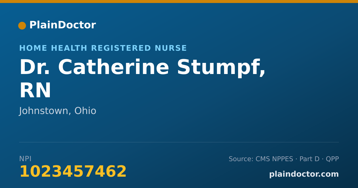 Shareable card for Catherine Stumpf, RN - Home Health Registered Nurse, Johnstown, OH