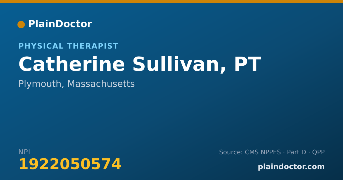 Shareable card for Catherine Sullivan, PT - Physical Therapist, Plymouth, MA