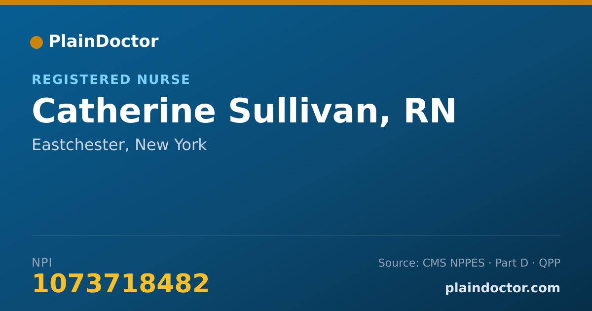 Shareable card for Catherine Sullivan, RN - Registered Nurse, Eastchester, NY