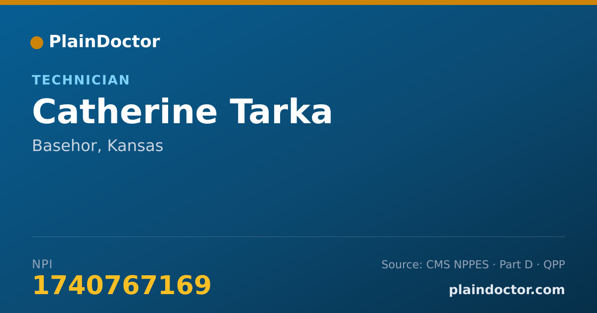 Shareable card for Catherine Tarka - Technician, Basehor, KS